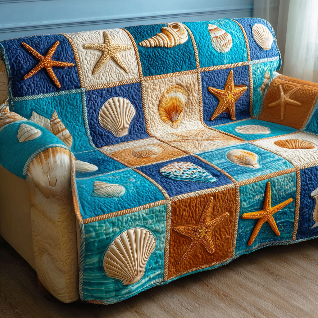 Seaside Mood Quilted Sofa Cover Best Sofa Covers Dad Fathers Day Gifts