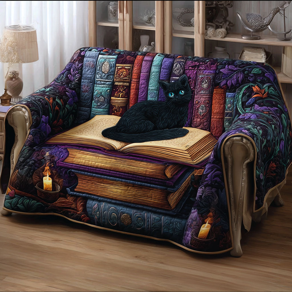 Secrets of the Library Quilted Sofa Cover Home Decor Bookish Gift Ideas