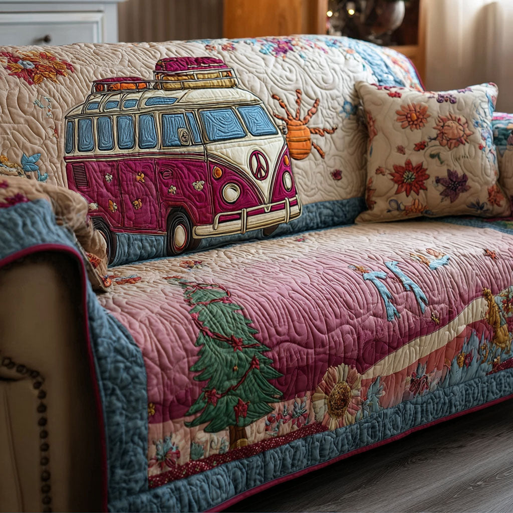 Serene Sunshine Quilted Sofa Cover Holiday Living Room Decor Good Family Gifts