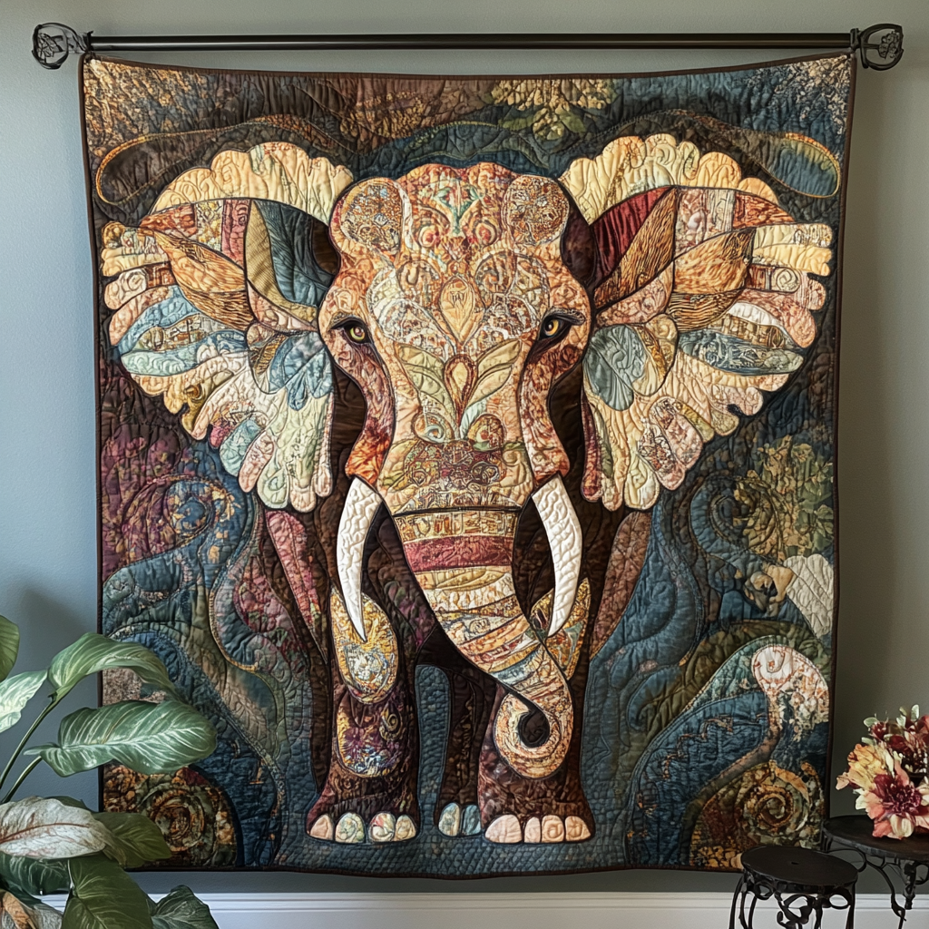Serengeti Giants Quilted Blanket Over The Bed Decor Elephant Gifts For Him