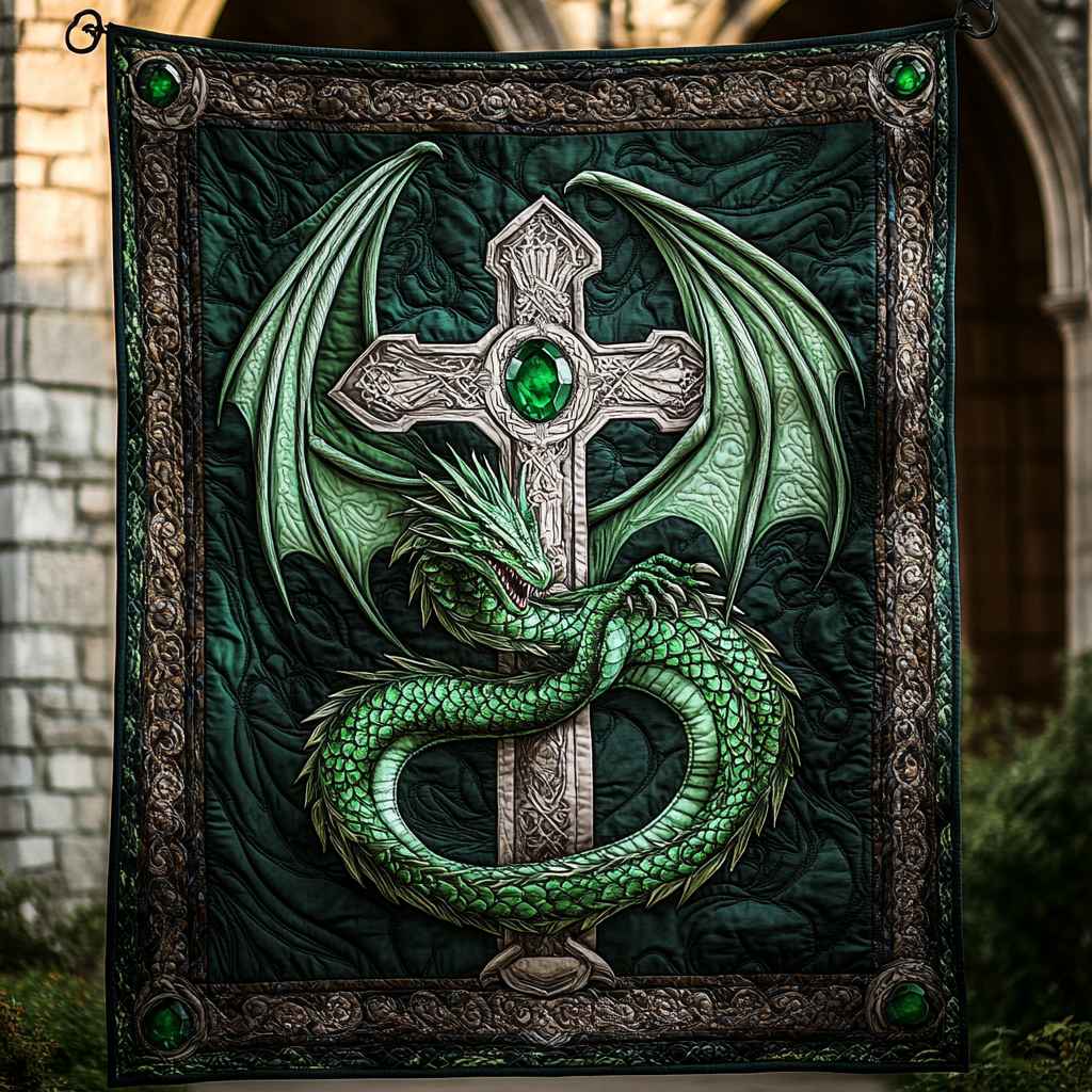 Shadowclaw Quilted Blanket Cool Bedroom Decor Items Stuff For DragonLovers