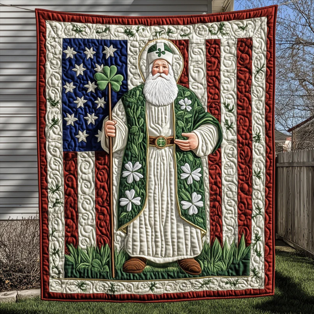 Shamrock In Ireland Saint Patrick Day Quilt Blanket Best Gift For Irish
