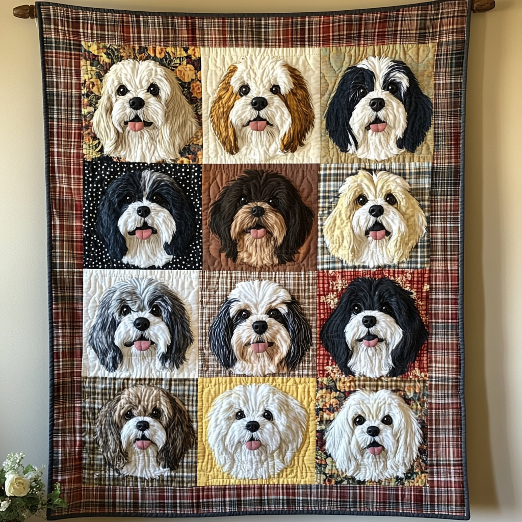 Shih Tzu Delight Quilted Blanket Great Bed Sets Dog Owners Themed Gifts