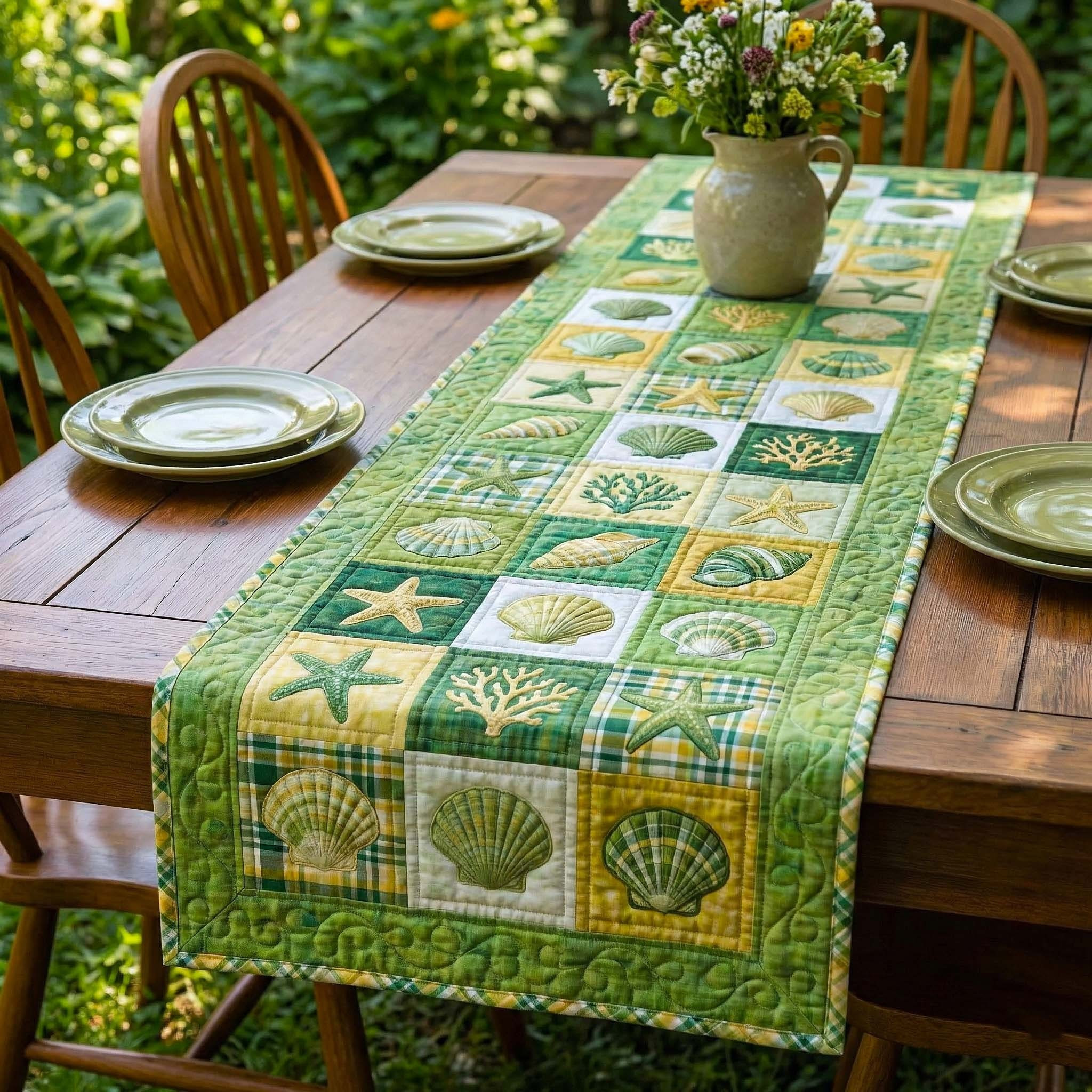 Shoreline Gems St Patrick's Day Quilted Table Runner Decorations St Paddy's Day Gifts Items