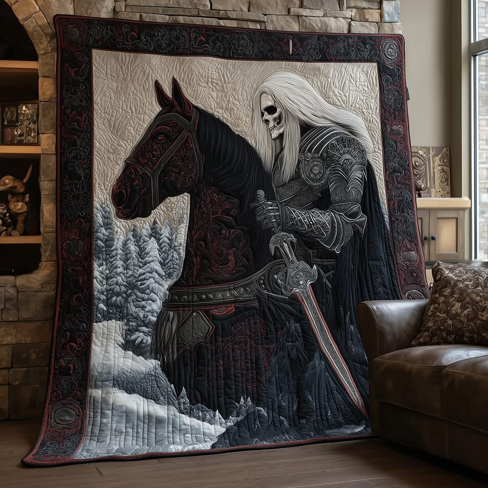 Skull And Horse Quilted Blanket Awesome Christmas Items Ideas For Skull Lovers