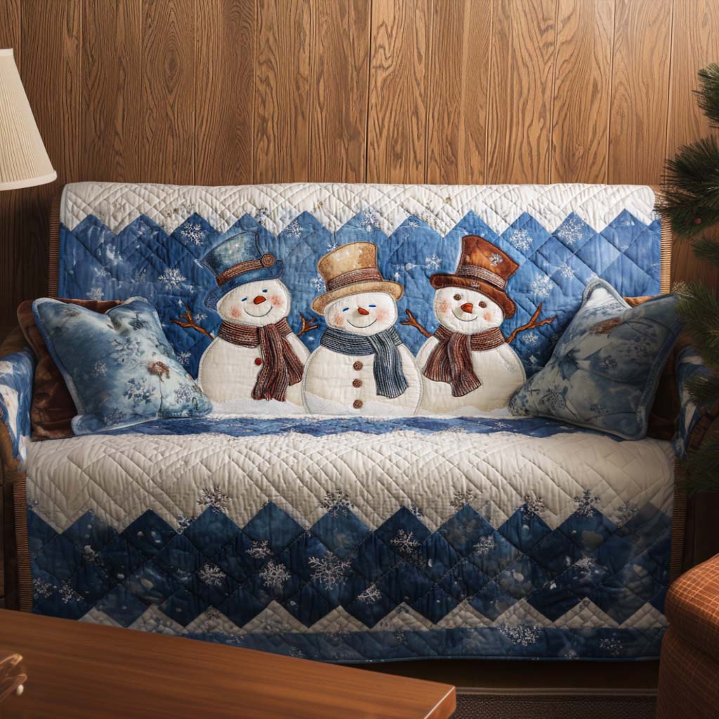Snow Day Fun Quilted Sofa Cover Sofa And Seat Covers Christmas Gifts For Coworkers