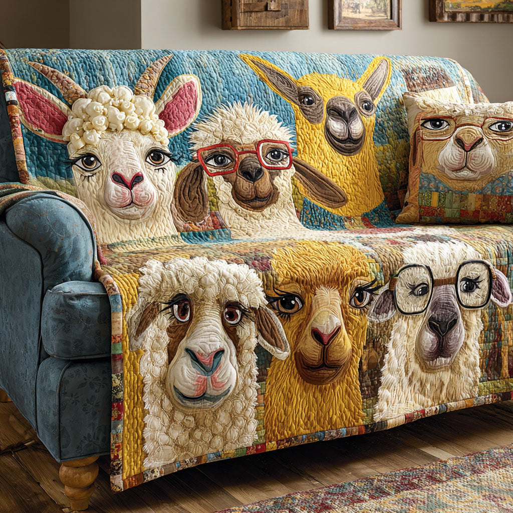 Soft Farmhouse Quilted Sofa Cover Couch Covers For Couches Farmer Present Ideas