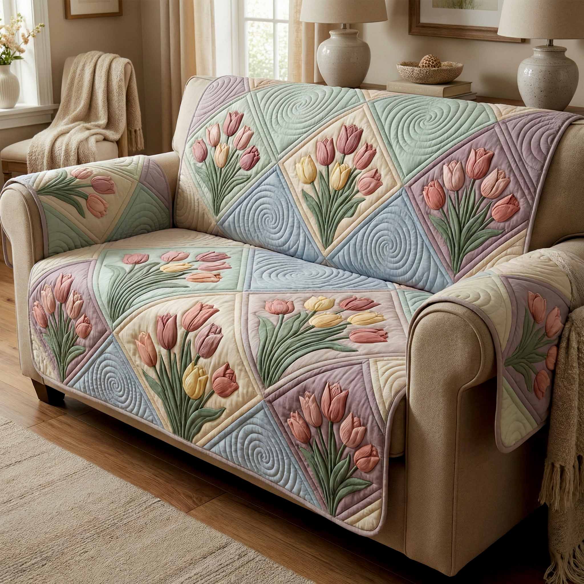 Soft Meadow Quilted Sofa Cover Nice Sofa Covers Mothers Birthday Gifts