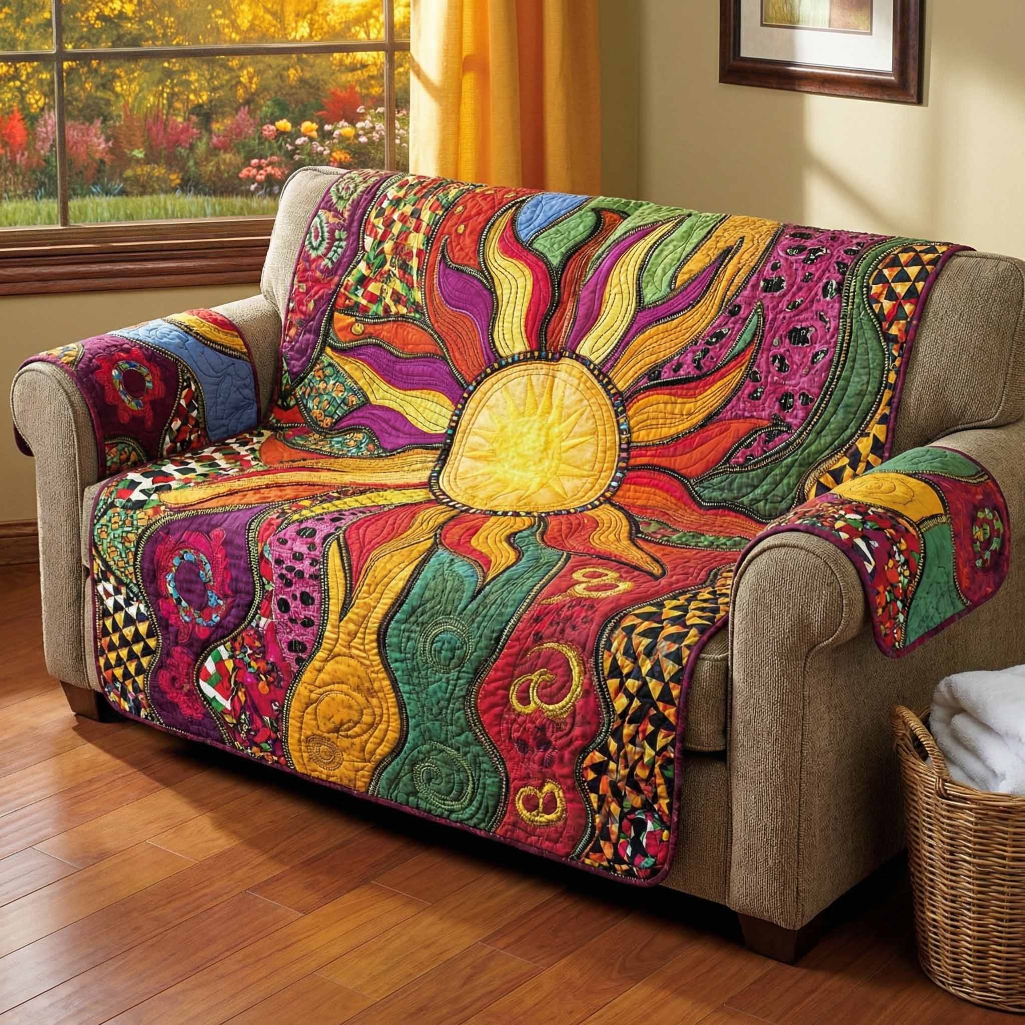 Solar Bloom Quilted Sofa Cover The Best Sofa Slipcovers Mother' Day Special Gifts