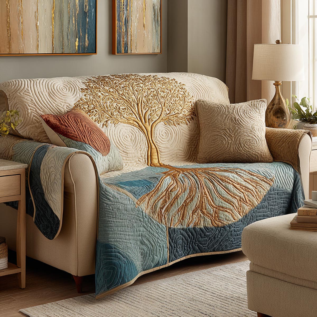 Soul Tree Quilted Sofa Cover Sofa Protector Tree Of Life Gifts For Dad