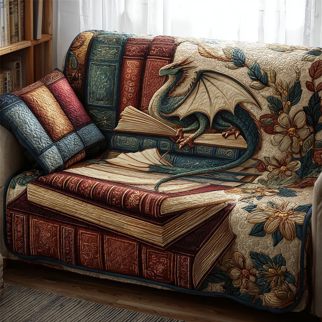 Spellbound Stories Quilted Sofa Cover Sofa Cover Couch Bookish Gift Ideas