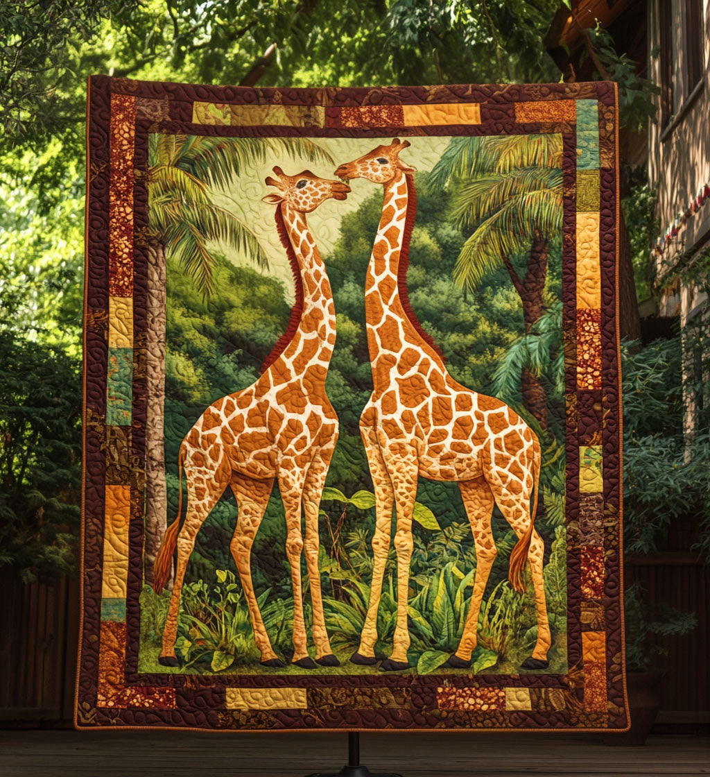 Spotted Grace Quilted Blanket Bedroom Room Decor Giraffe Presents For Her
