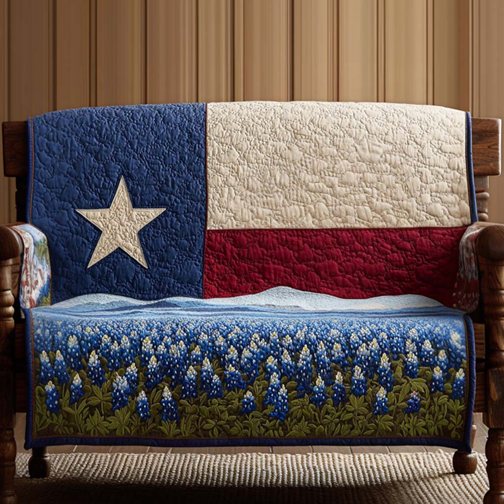 Spring In Texas Quilted Sofa Cover Holiday Couch Covers Texas Themed Gifts