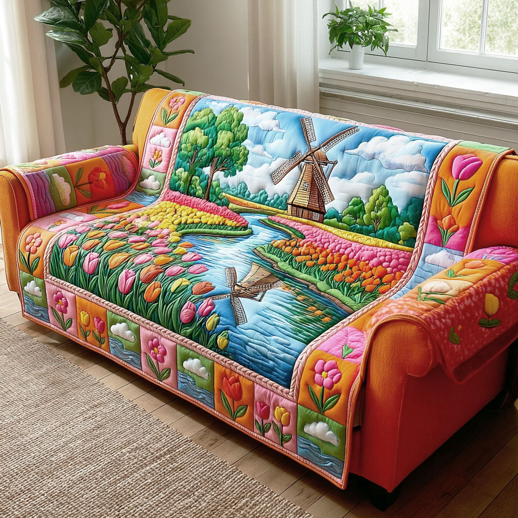 Spring Meadow Quilted Sofa Cover Best Slipcovered Sofas Gifts For Mom From Daughter