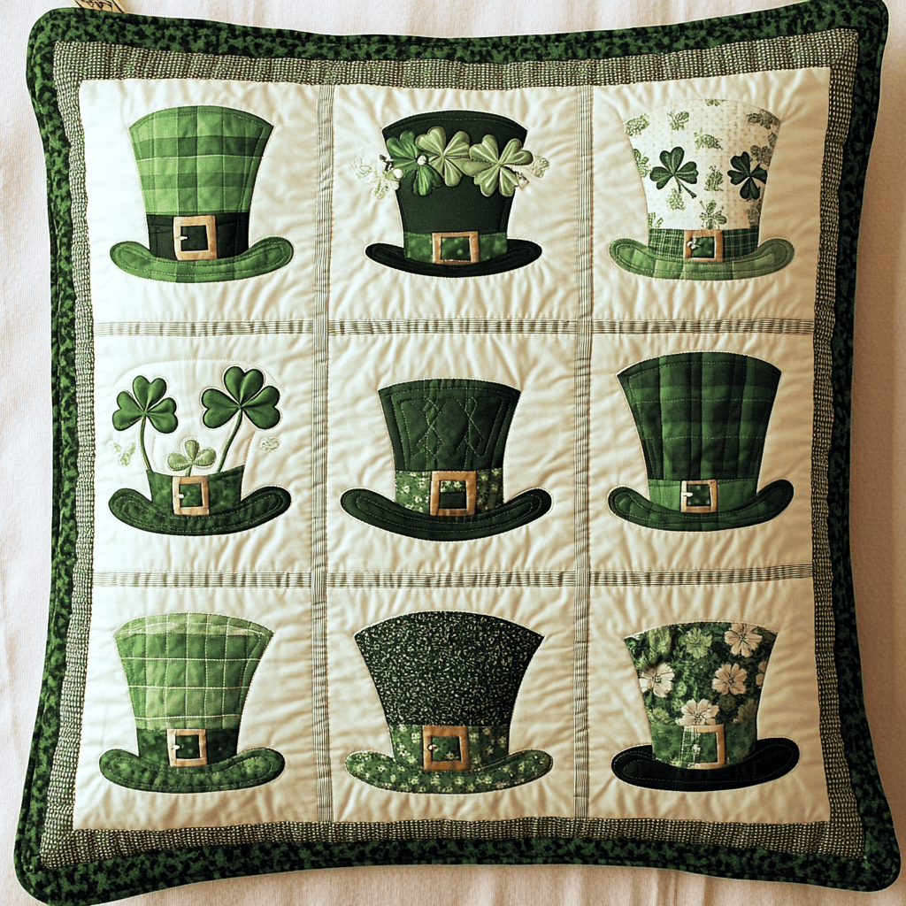 St Patrick's Day Quilt Pillow Case Sofa Pillow Covers St Pattys Day Gift Ideas