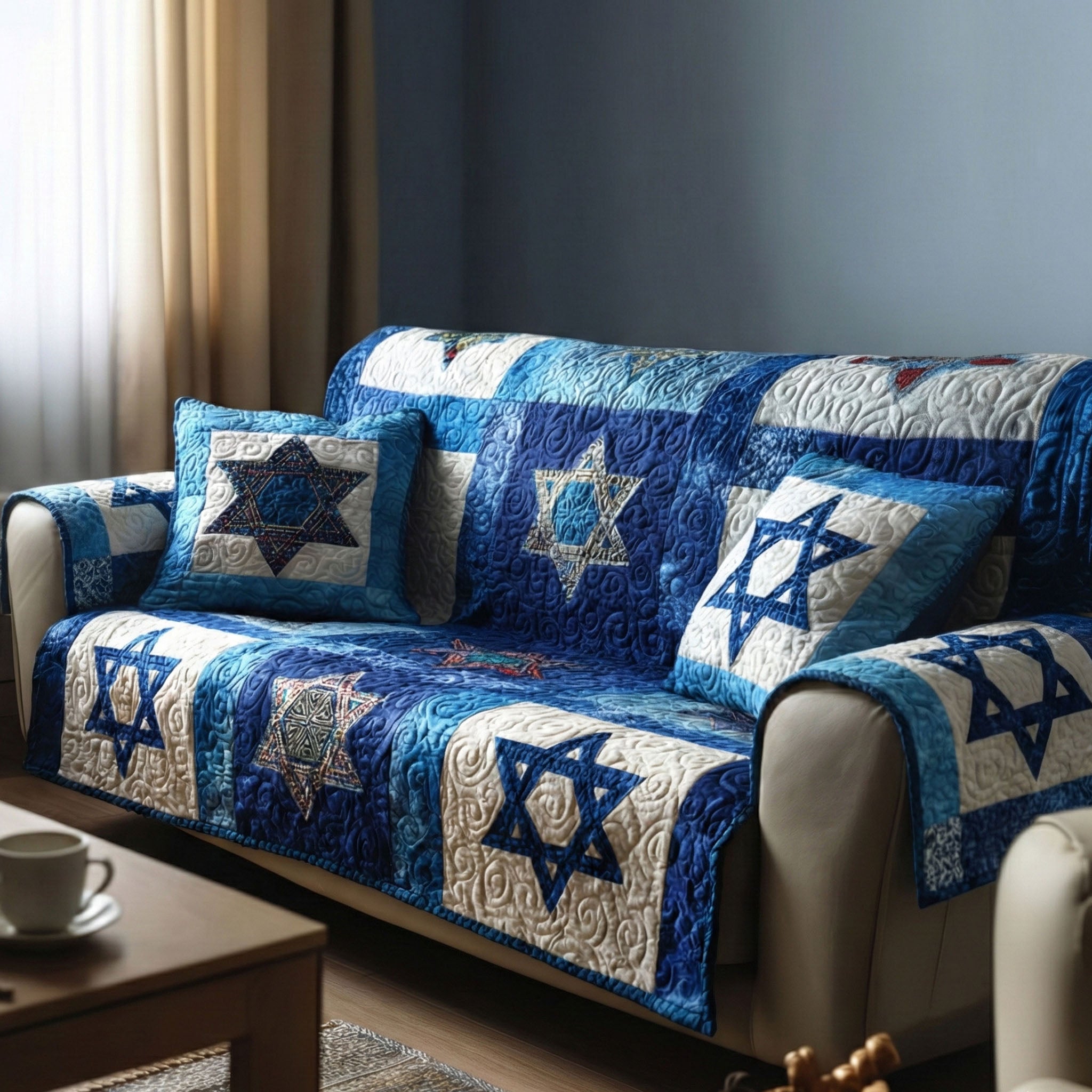 Starlight Quilted Sofa Cover Sofa Protector Jewish Gifts For Women