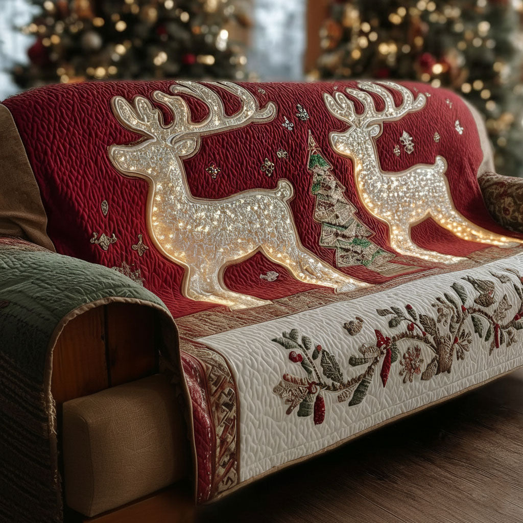 Starlight Winter Scene Quilted Sofa Cover Christmas Decorations Indoor Best Christmas Gift Ideas