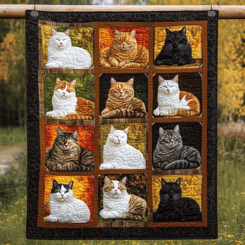 Starry Kitten Quilted Blanket Bed Decorations Unique Gifts For Cat Onwers