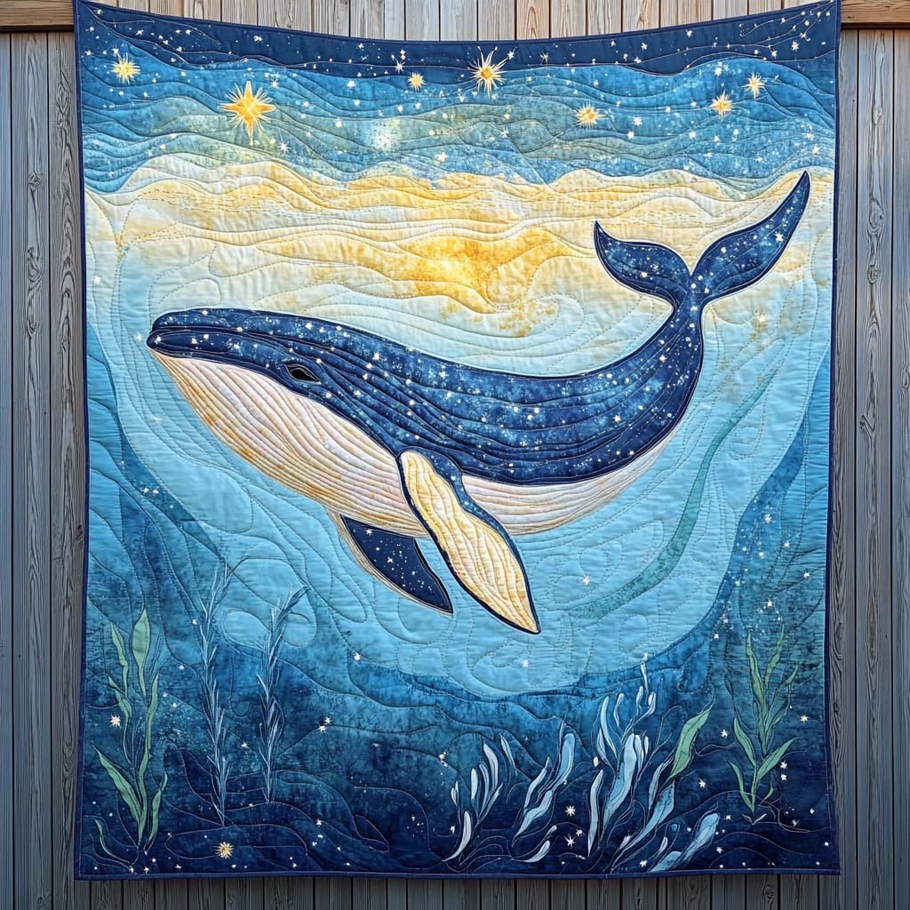 Starry Whale Quilted Blanket Bed Decor Ideas Gifts For Father In Law