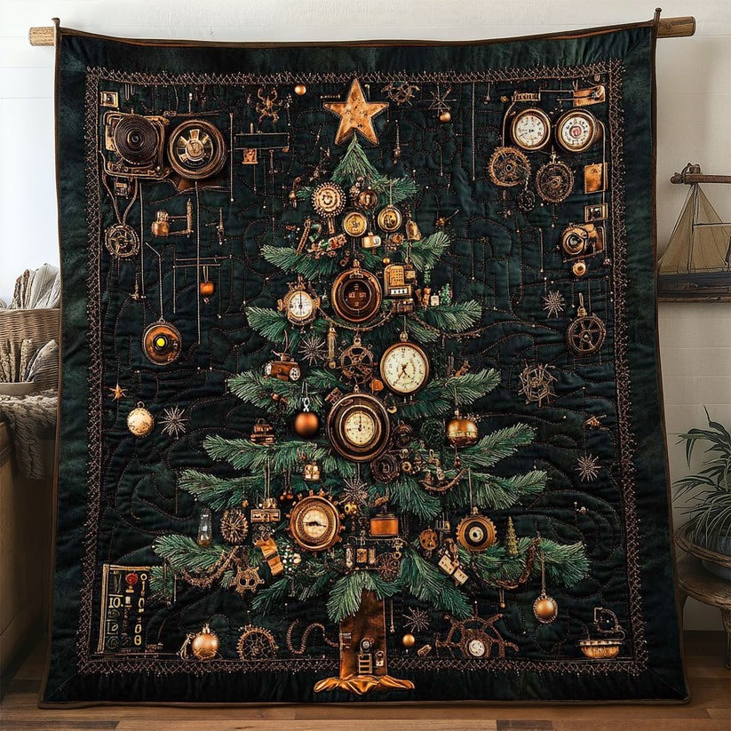 Steampunk Christmas Tree Quilt Blanket Home Decorations Xmas Gifts For Relative