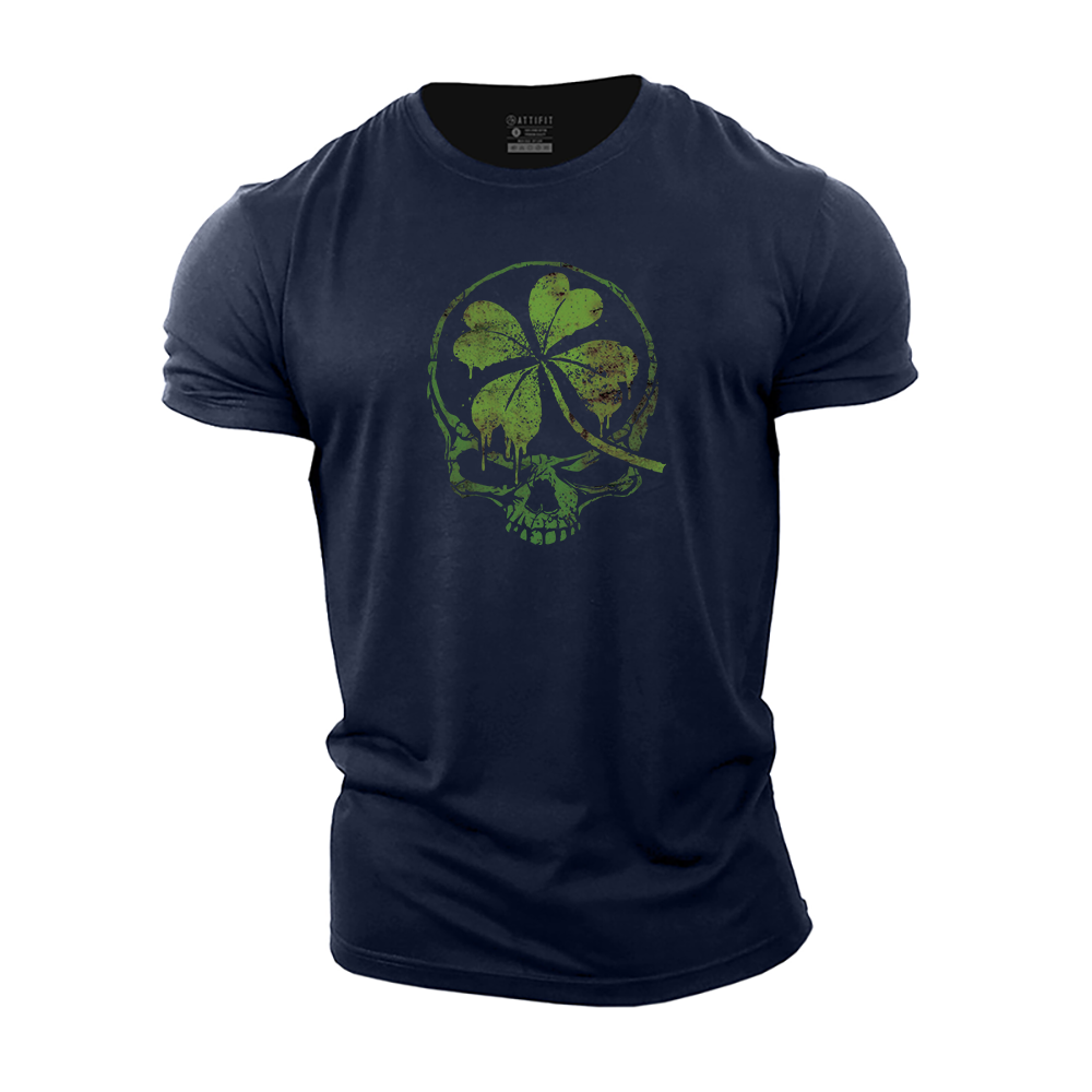 St.Patrick's Lucky Skull T-Shirt Fathers Day Gift From Daughter - Image 2