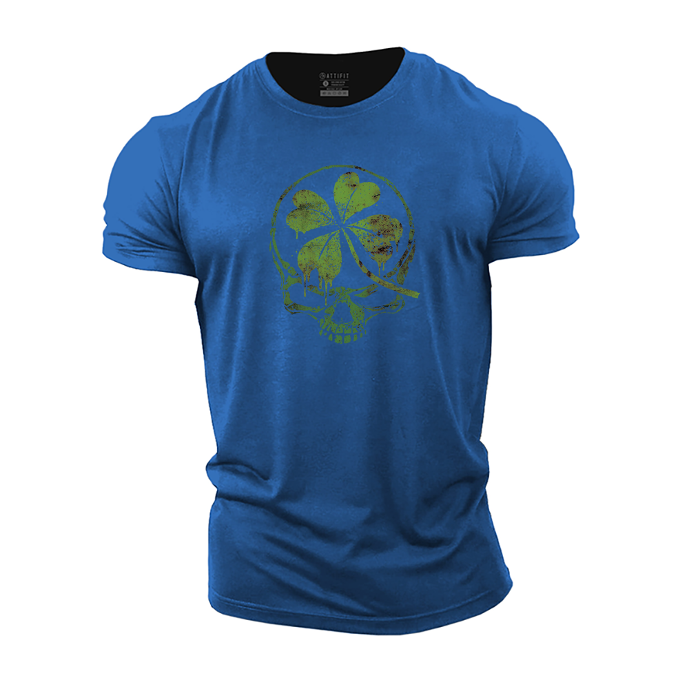 St.Patrick's Lucky Skull T-Shirt Fathers Day Gift From Daughter - Image 4