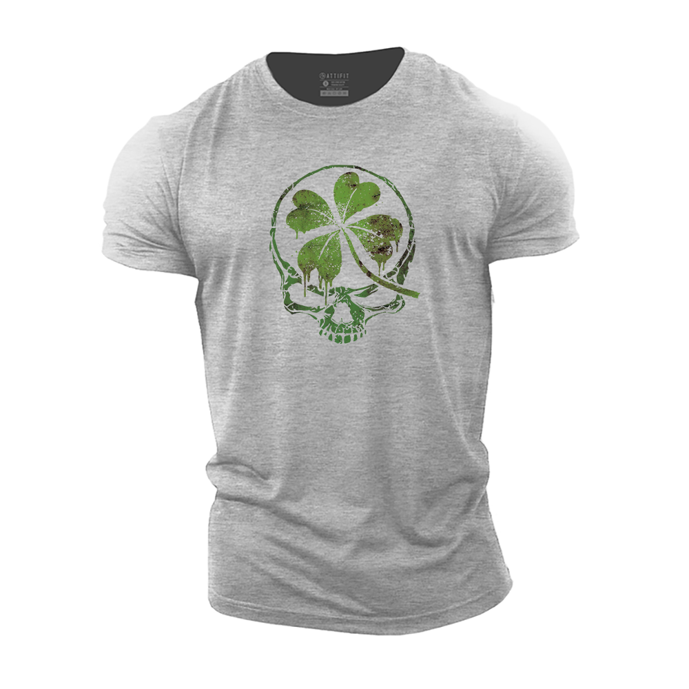 St.Patrick's Lucky Skull T-Shirt Fathers Day Gift From Daughter - Image 6