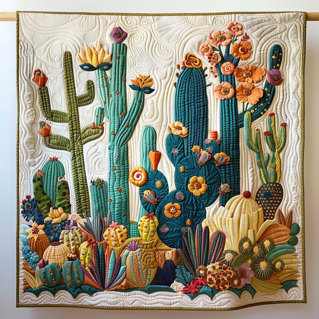 Succulent Splashes Quilted Blanket Bed Decor Ideas Gifts For Young Moms