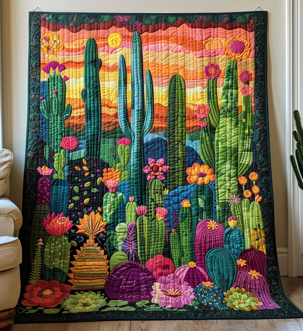 Succulent Symphony Quilted Blanket Bed Comforter Sets Gifts To Give Your Mom