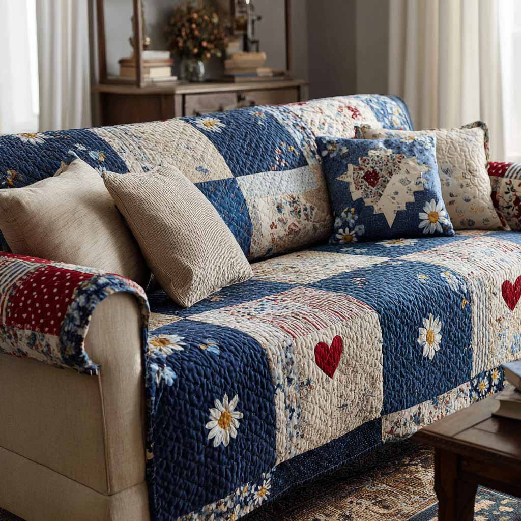 Sunday Comfort Quilted Sofa Cover Covers For Sofas Online Mother' Day Gifts