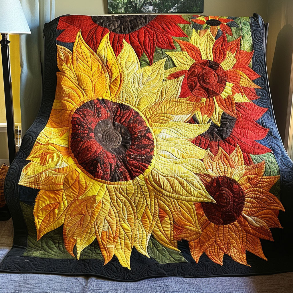 Sunflower Firestorm Quilted Blanket Bed Comforter Sets Top 10 Mother's Day Gift Ideas