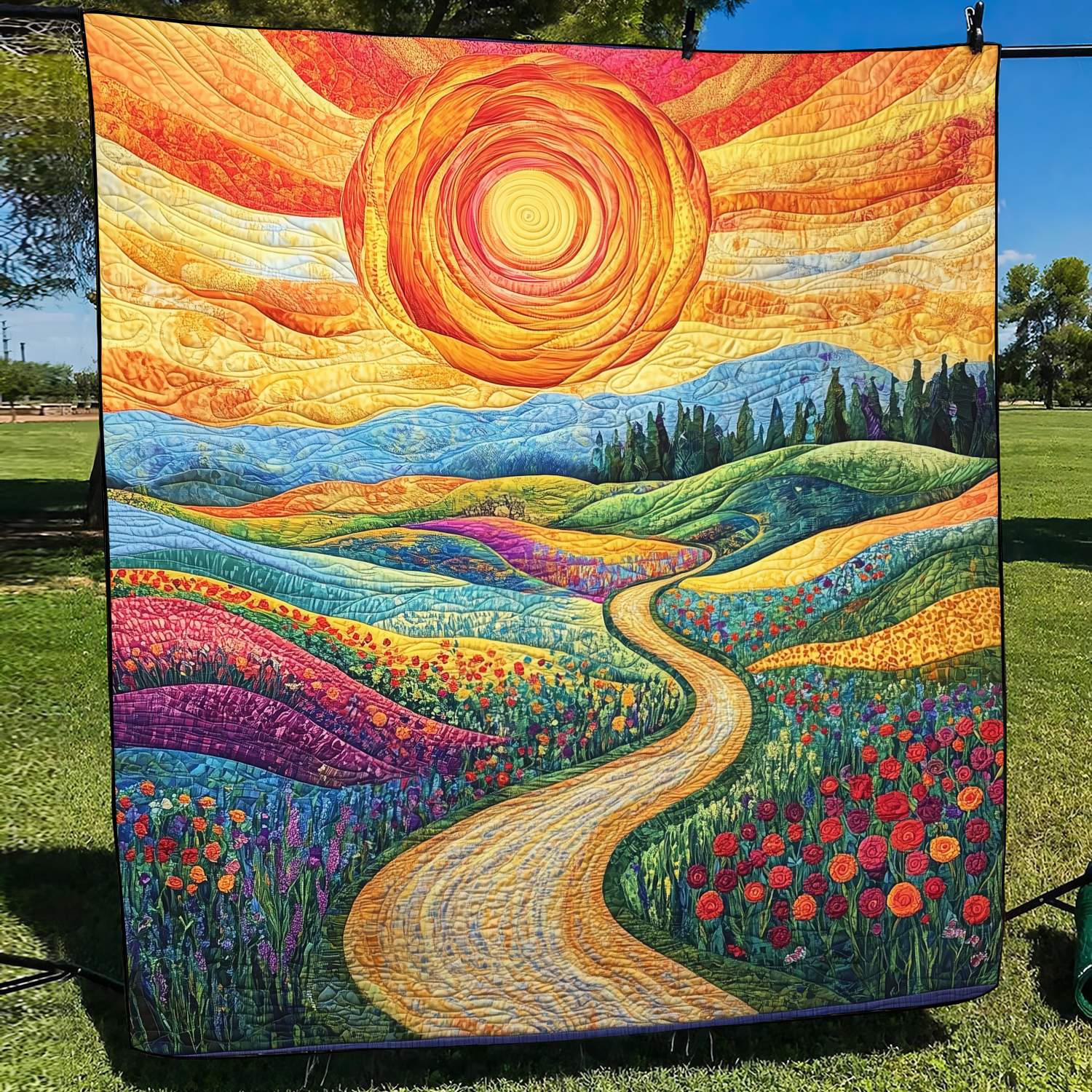 Sunlit Joy Quilted Blanket Comforter Sets Gift For Your Mother