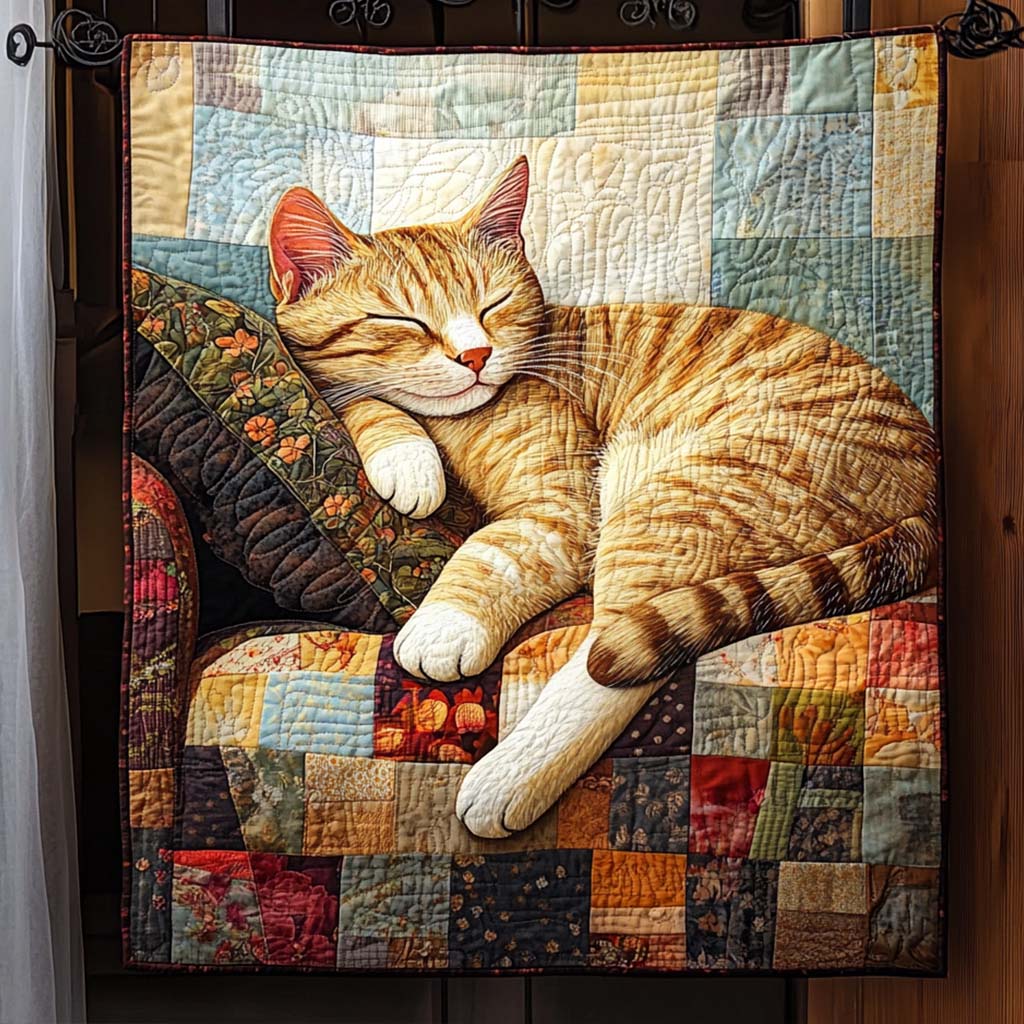 Sunlit Nap Quilted Blanket Bedroom Decorations Cat Themed Gifts