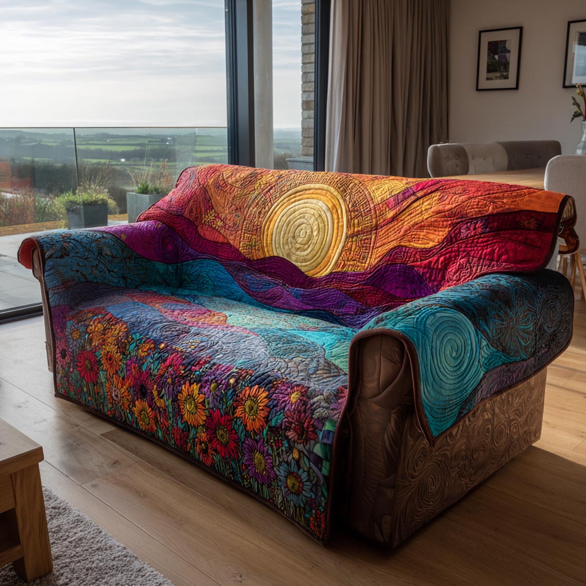 Sunny Days Quilted Sofa Cover Nice Couch Covers Unique Mother's Day Gifts
