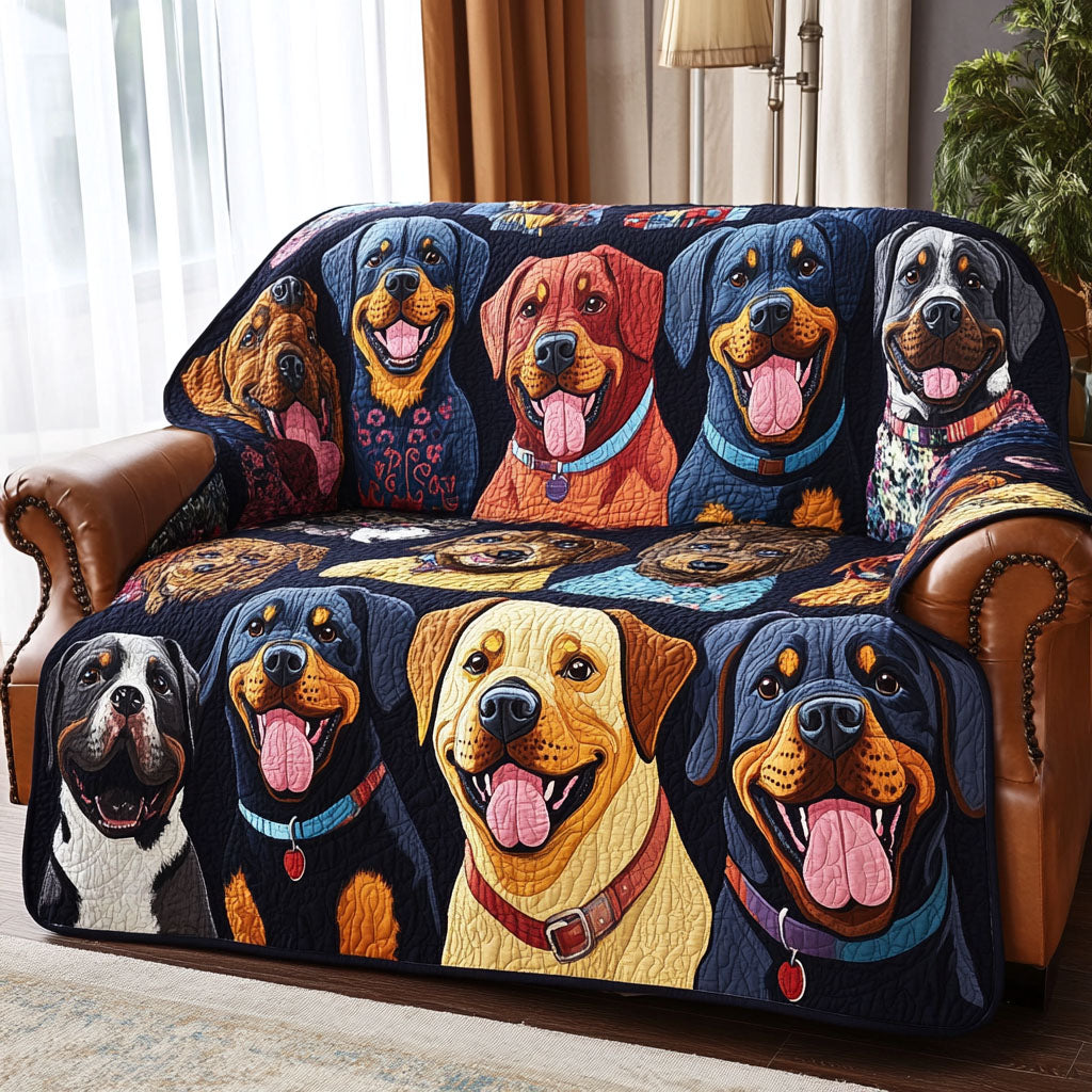 Sunny Pups Quilted Sofa Cover Slipcover Couch Covers Presents For People With Dogs