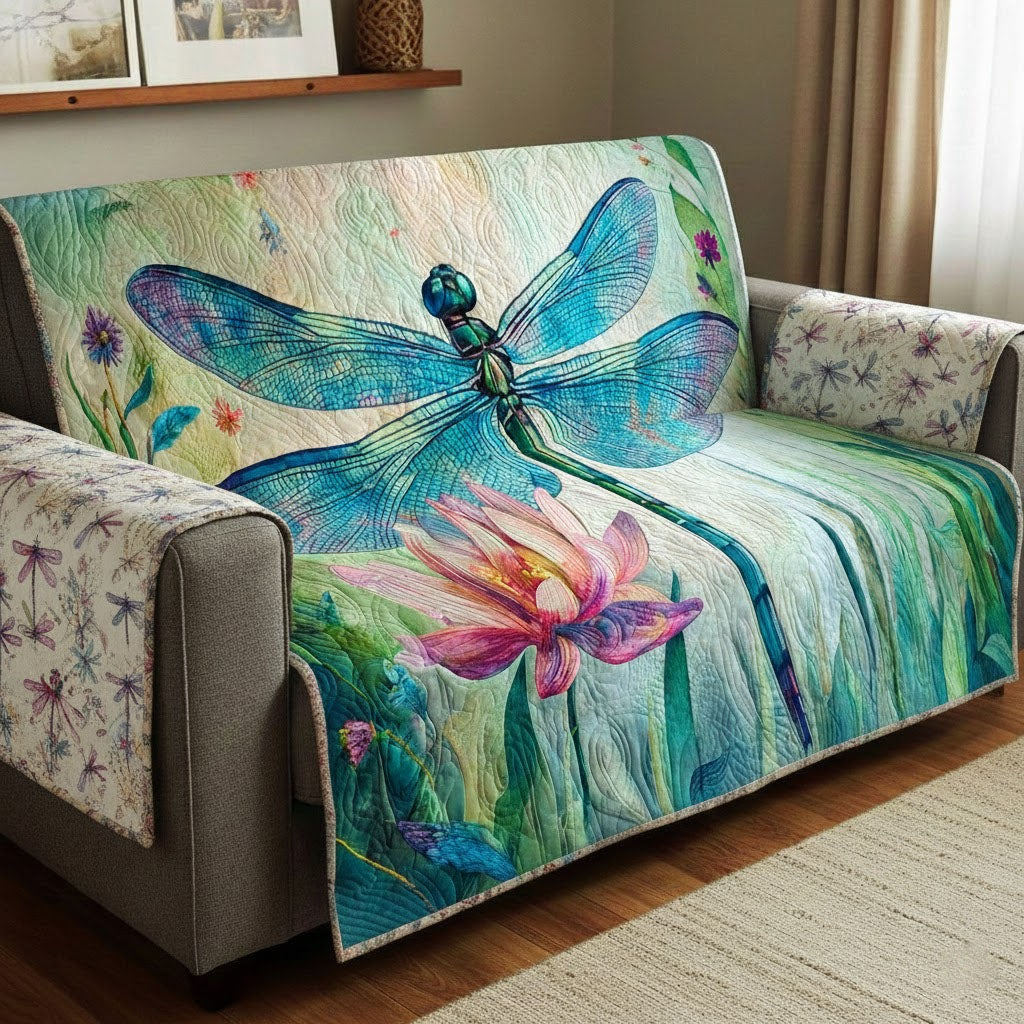 Sunset Stitch Quilted Sofa Cover Couch Cushion Covers Best Dragonfly Presents