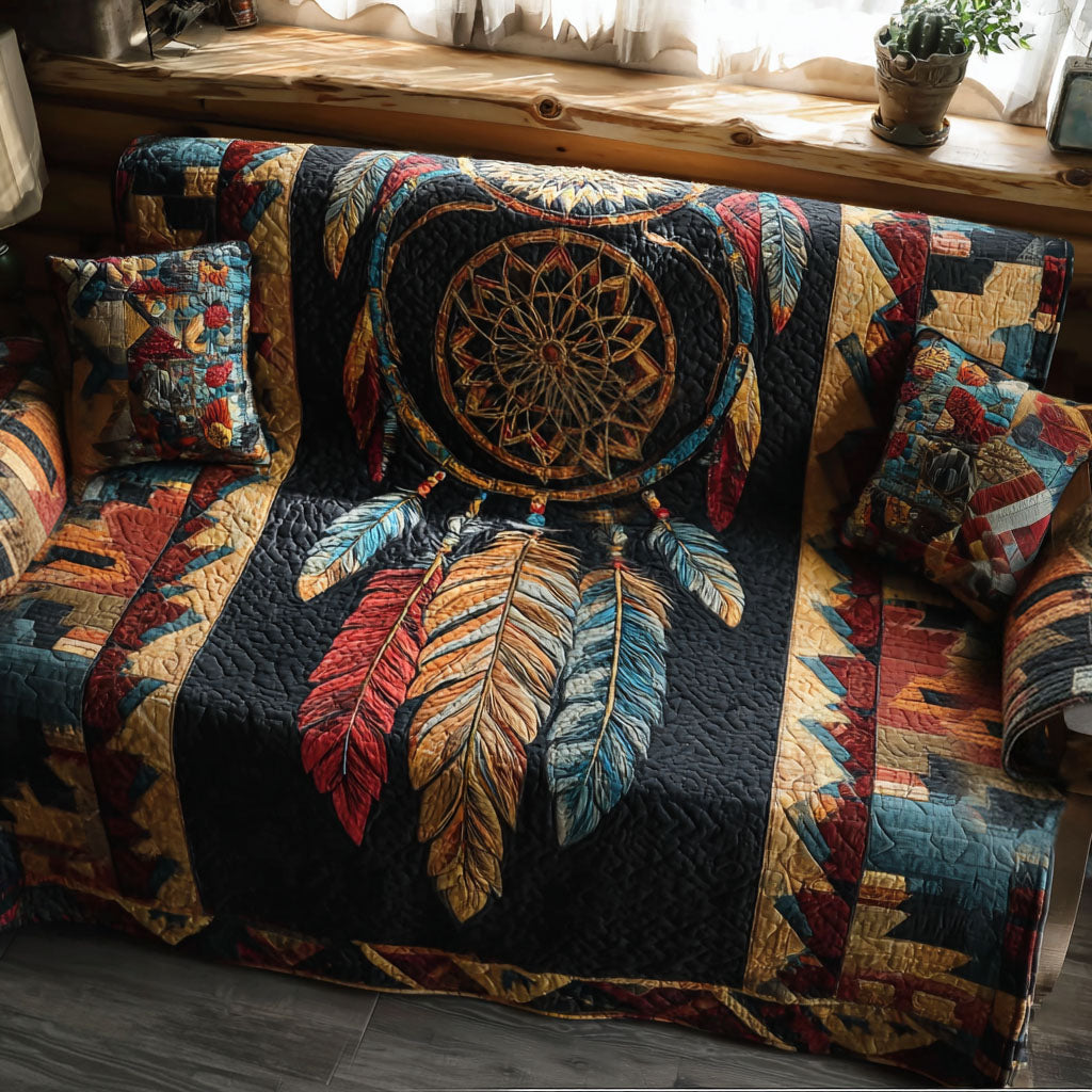 Sunwoven Dreams Quilted Sofa Cover Recliner Couch Covers Unique Native American Gifts
