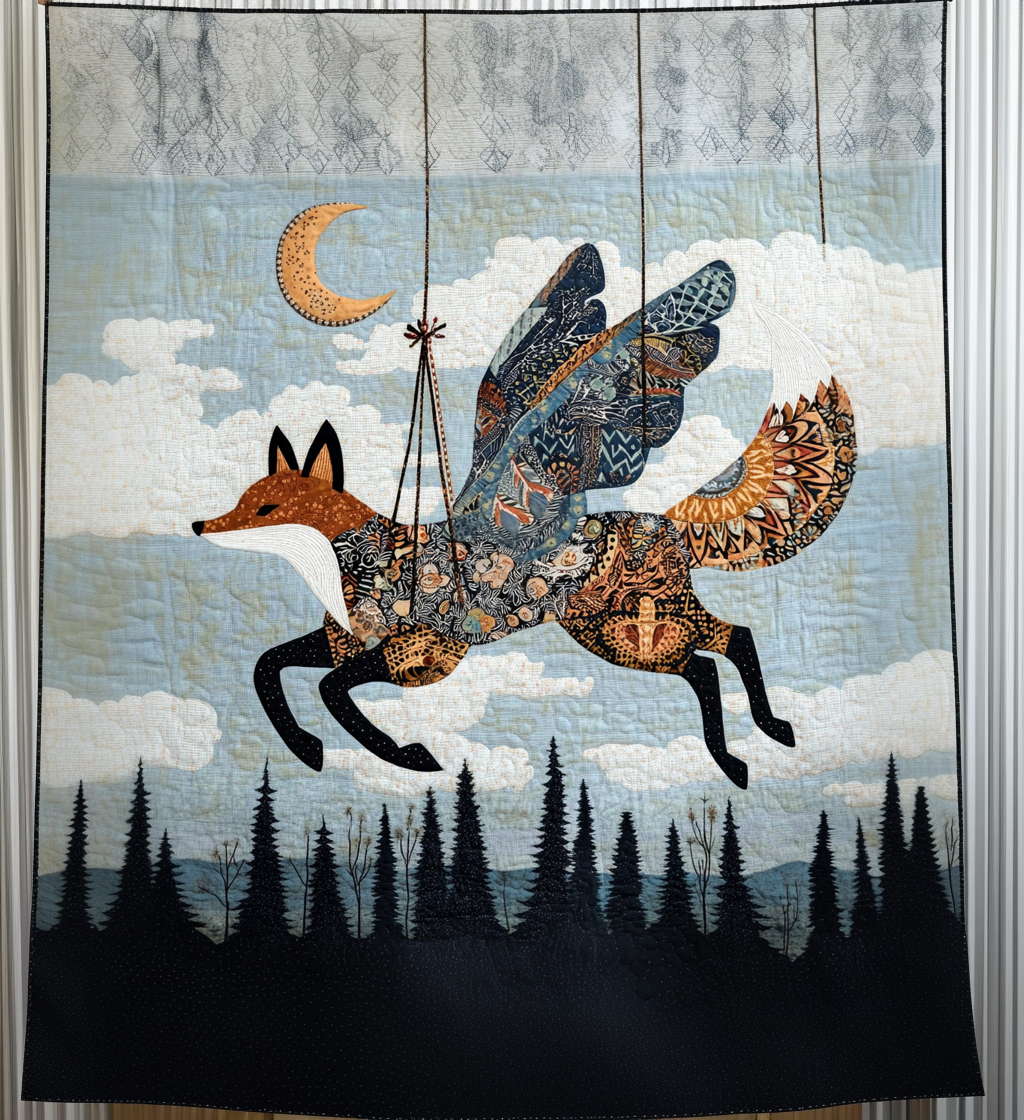 Surreal Fox Quilted Blanket Bedroom Decor Ideas Father's Day Presents For Son
