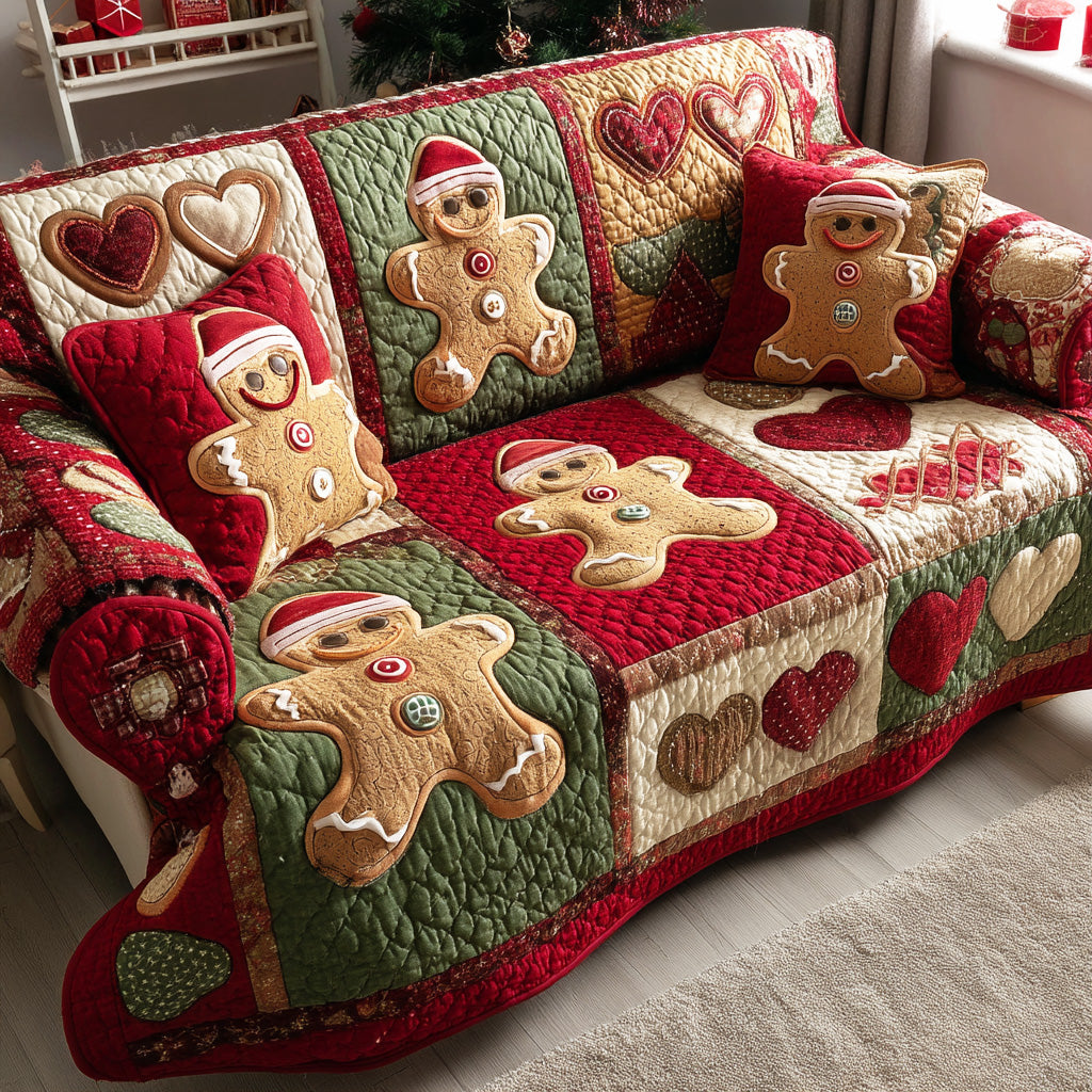Sweet Ginger Quilted Sofa Cover Christmas Sofa Covers Christmas Ideas For Her
