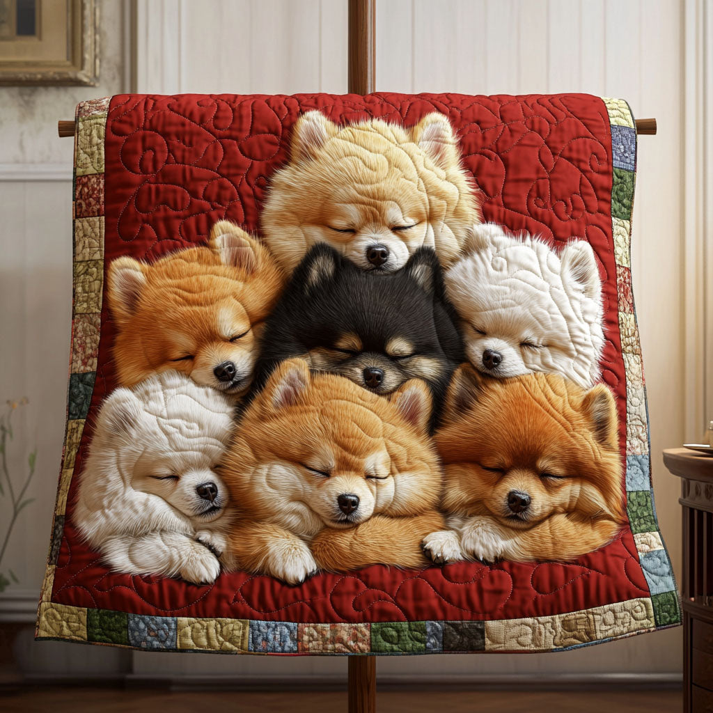 Sweet Pomeranian Moments Quilted Blanket Great Sheet Sets Top Gifts For Dog Lovers