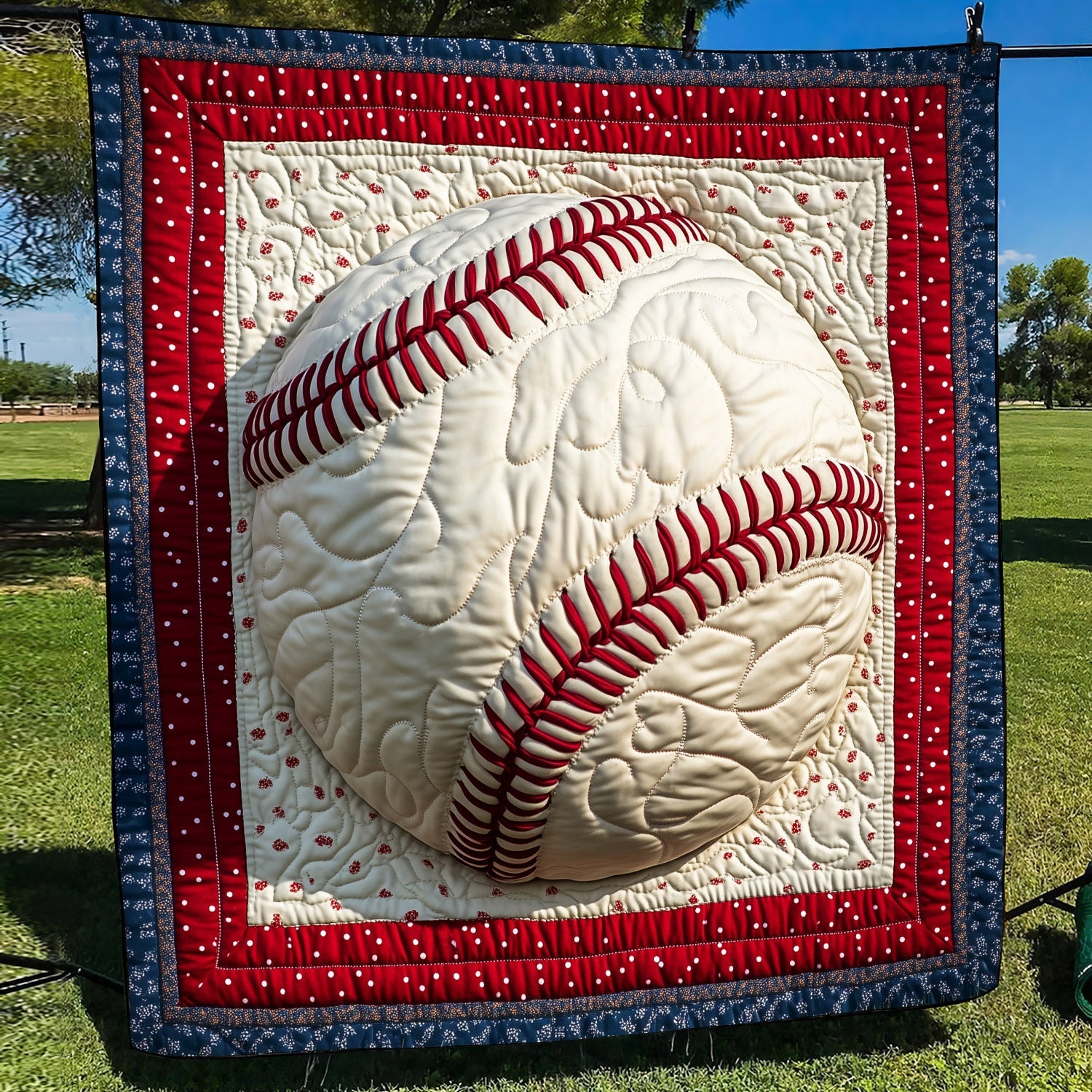 The Big League Quilted Blanket Bedroom Decor Gift For Baseball Lover