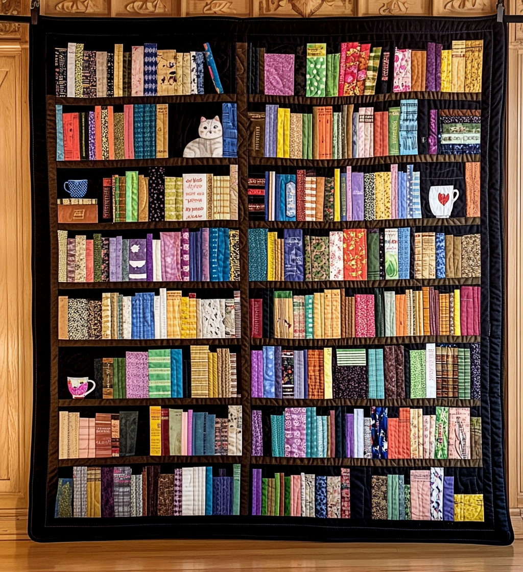 The Bookshelf Beauty Quilted Blanket Comforter And Sheet Sets Good Gifts For Readers