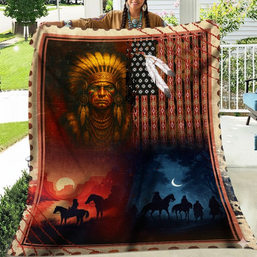 The Native Heritage Blanket Between Sunset And Moonlight Native American Gift Ideas