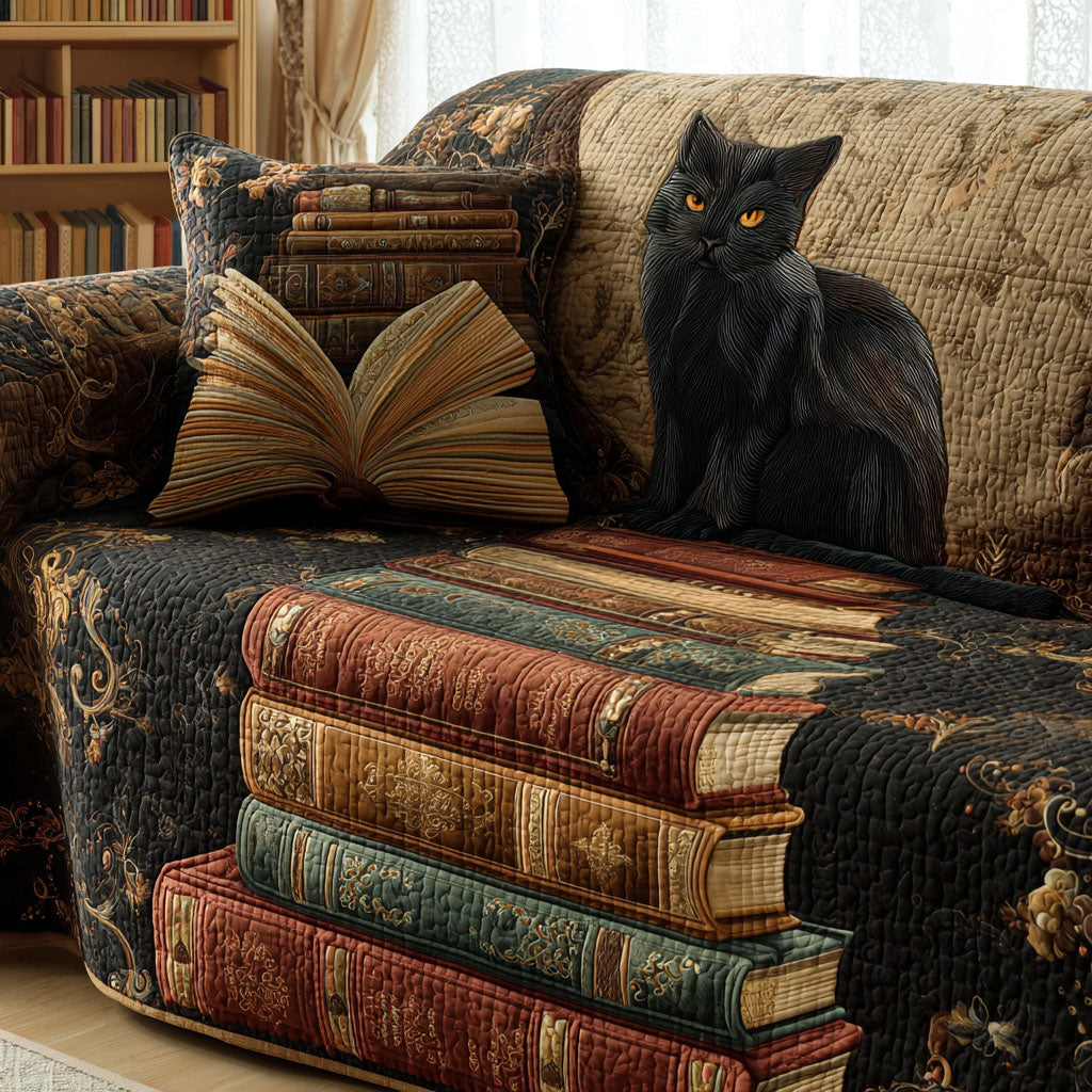 The Reading Muse Quilted Sofa Cover Living Room Decor Best Gifts For Book Lovers