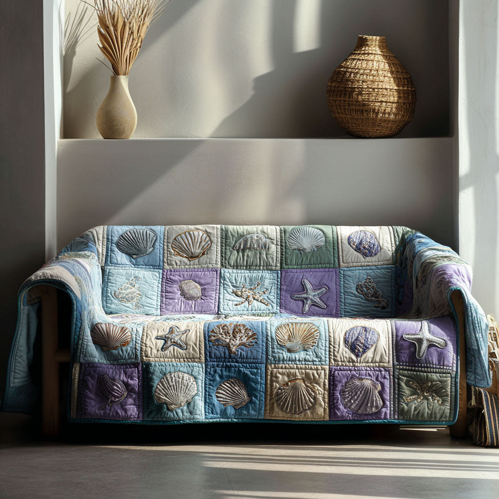 Tidepool Memories Quilted Sofa Cover Sofa Cover Set Gifts For Ocean Lovers