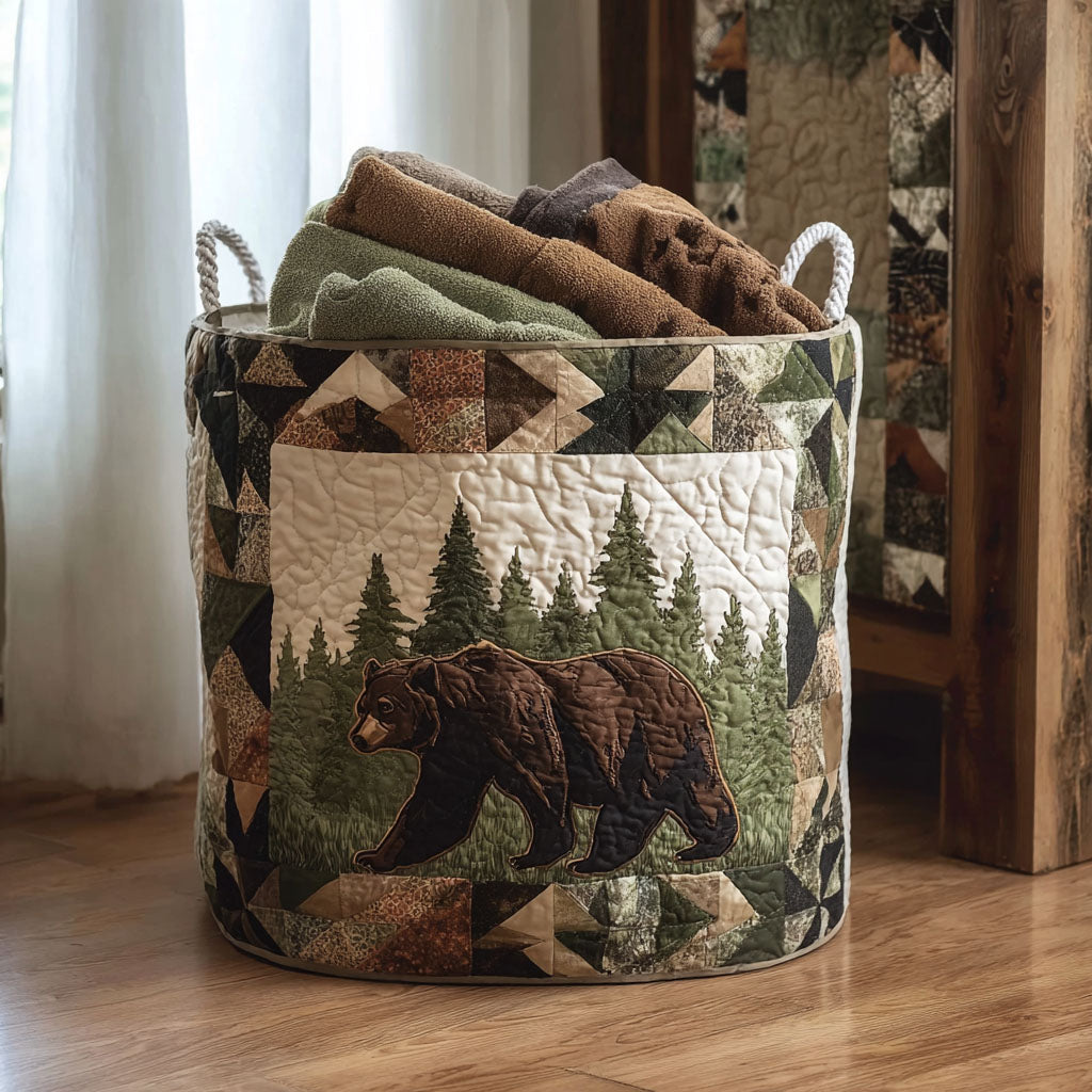 Timberline Pursuit Quilted Laundry Basket Thoughtful Quilted Basket Gift for Home Essentials