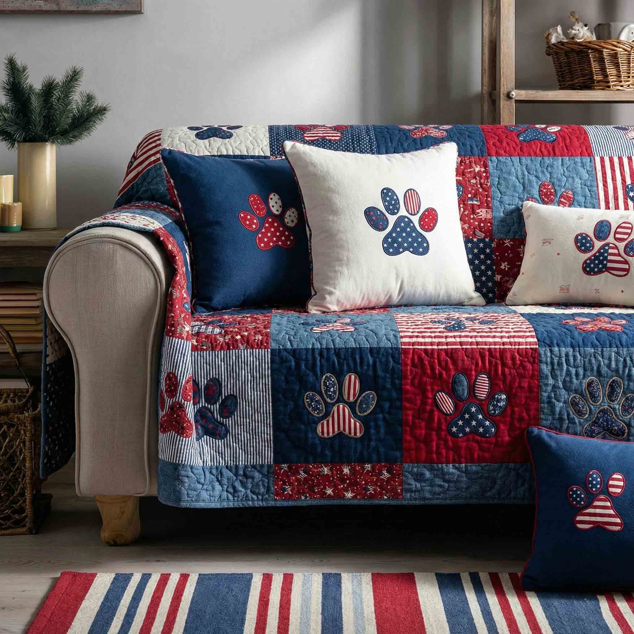 Timeless Paws Quilted Sofa Cover Couch And Sofa Covers Best Gifts For Pet Dog Lovers