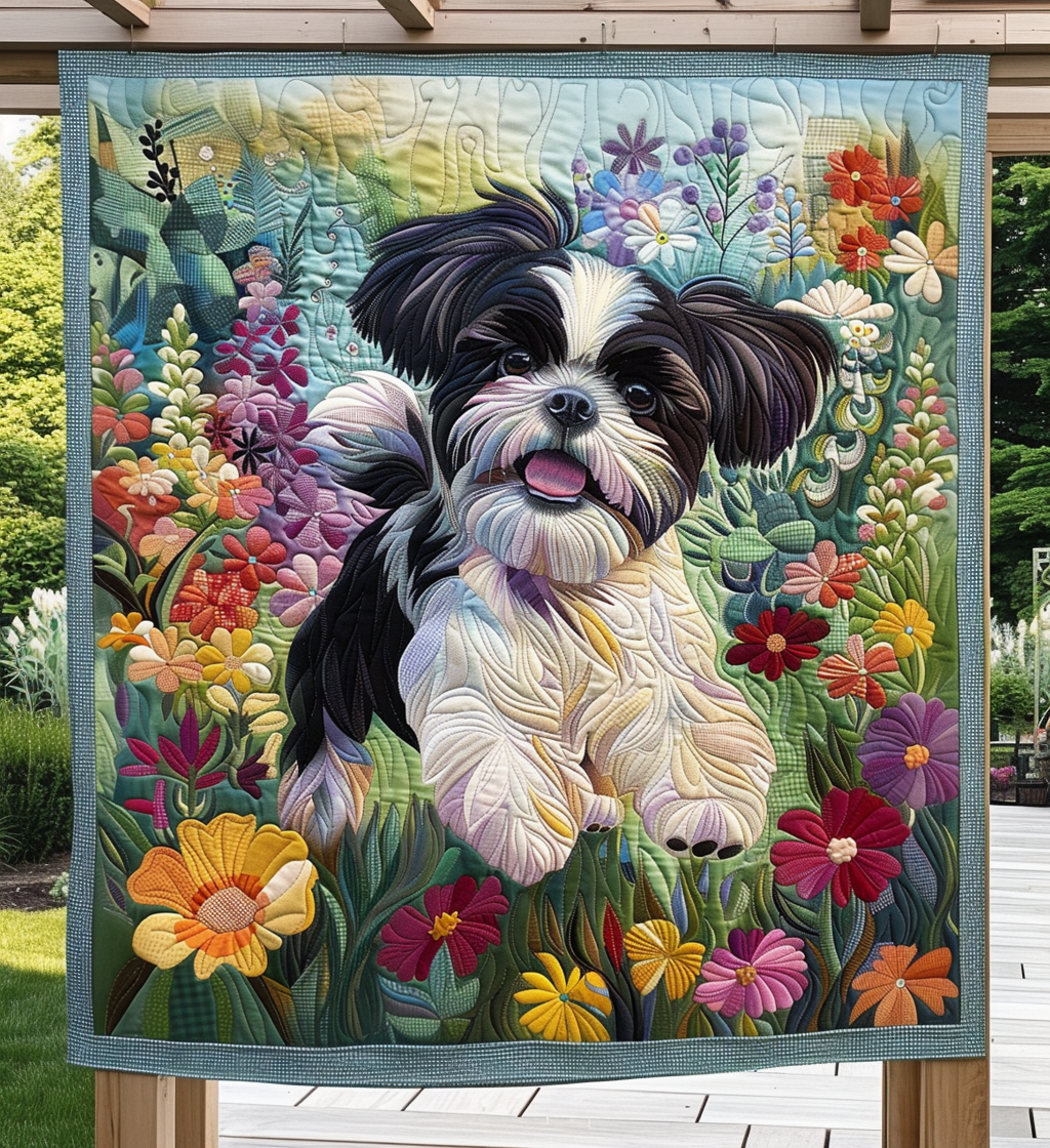 Tiny Joy Quilted Blanket Bedroom Decorations Presents For New Dog Owners