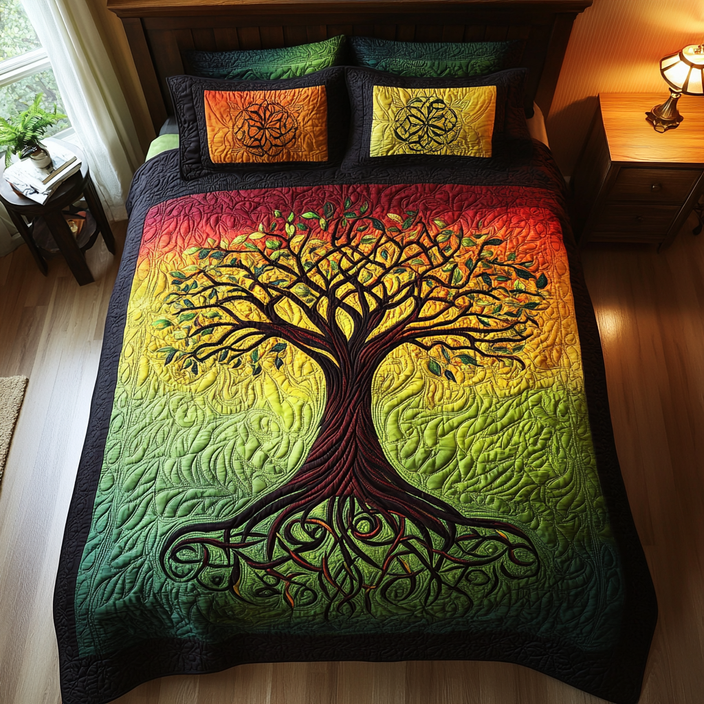 Tree of Life Radiance Duvet Cover Set Quilt Bedding Set Bedspread St Patrick'S Day Birthday Gift Ideas