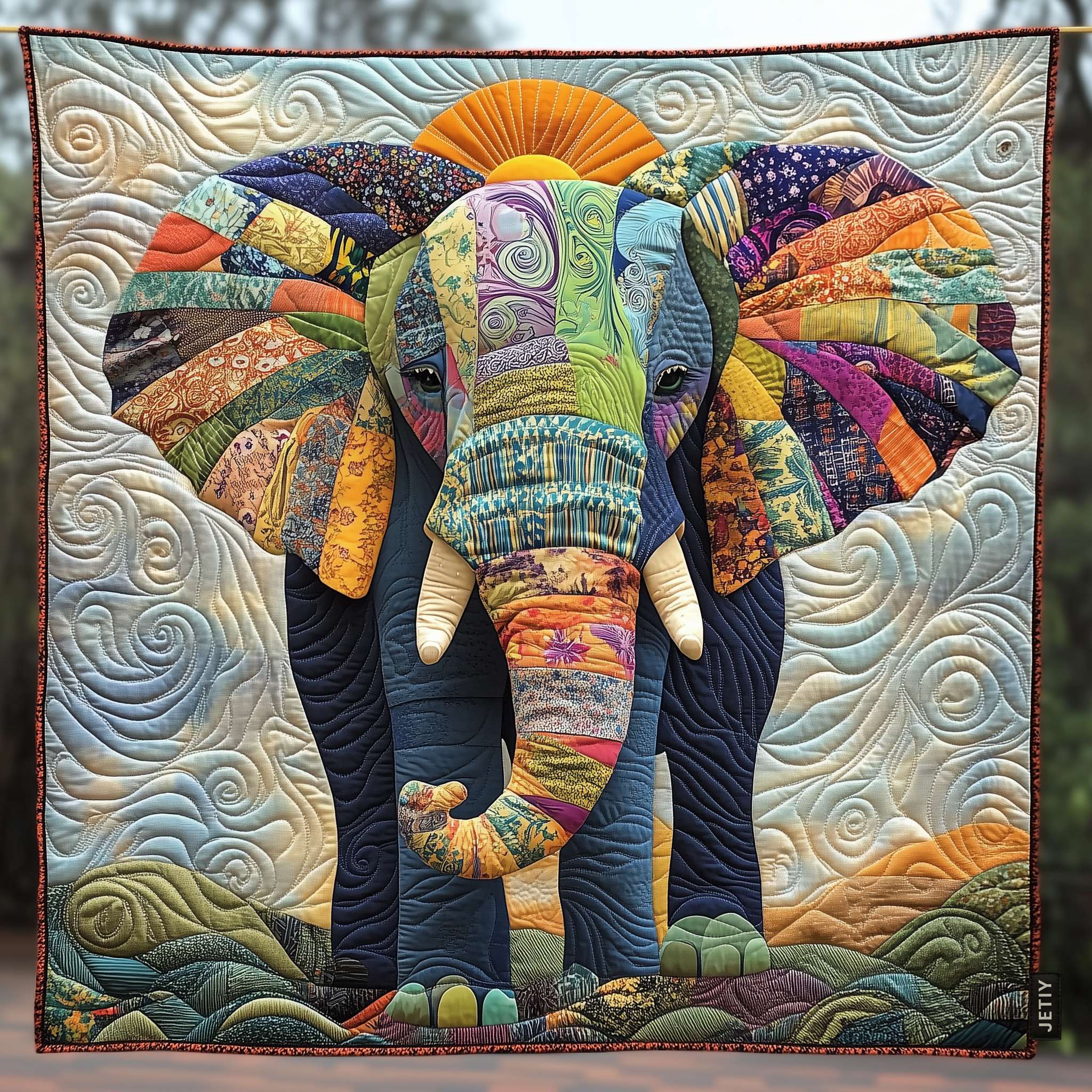 Tribal Elephant Harmony Quilted Blanket Best King Size Sheets Fathers Day Presents